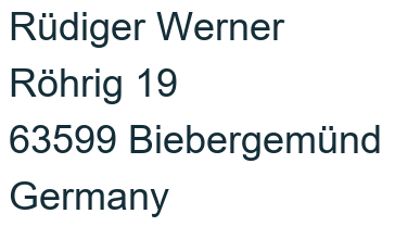 Postal contact details as an image